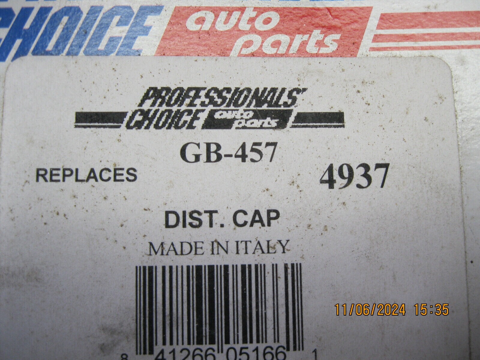 Distributor Cap Professionals Choice GB-457