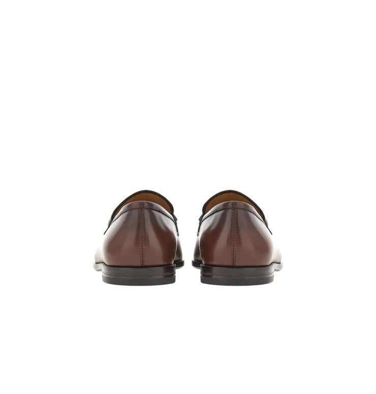 New Auth Salvatore Ferragamo Florio Men Brown Leather Loafers Shoes 8.5 $990