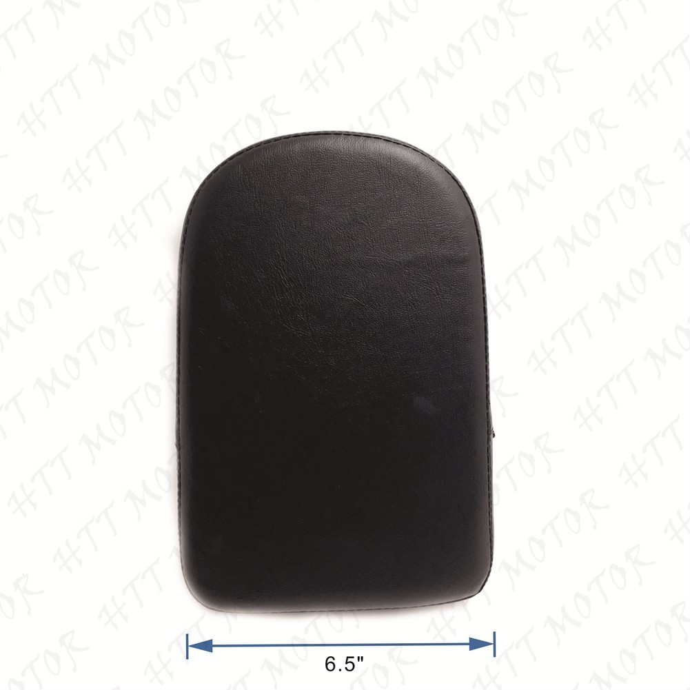 Black Rectangular Backrest Sissy Bar Cushion Pad For Kawasaki Honda Suzuki Harle
