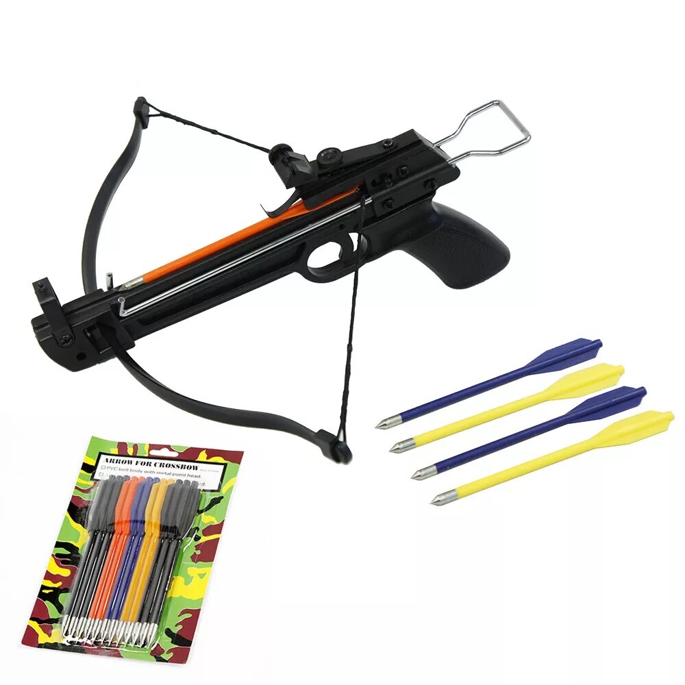50 lb Pistol Hunting Archery Crossbow bow + 29 Bolts / Arrows 150 FP (FVS029829)