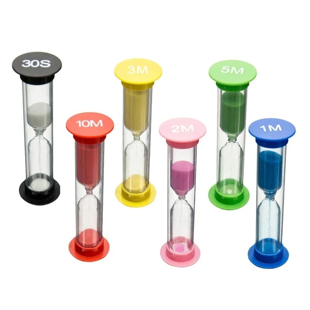 Plastic Sand Timer Small 30 Seconds/1 Minute/2 Minutes/3 Minutes/5 Minutes/10 Mi