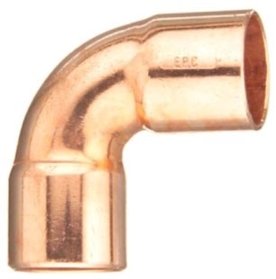 Elkhart 10031300 1" x 1/2" C x C Copper Reducer 90D Elbow