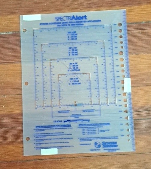 SpectrAlert Strobe Coverage Wall Mounted Appliances Template 1999 System Sensor