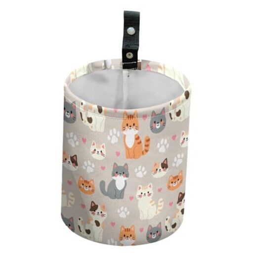 Car Trash Can Kitten Paws Waterproof Garbage Can Car-Seat Back Cute Cats