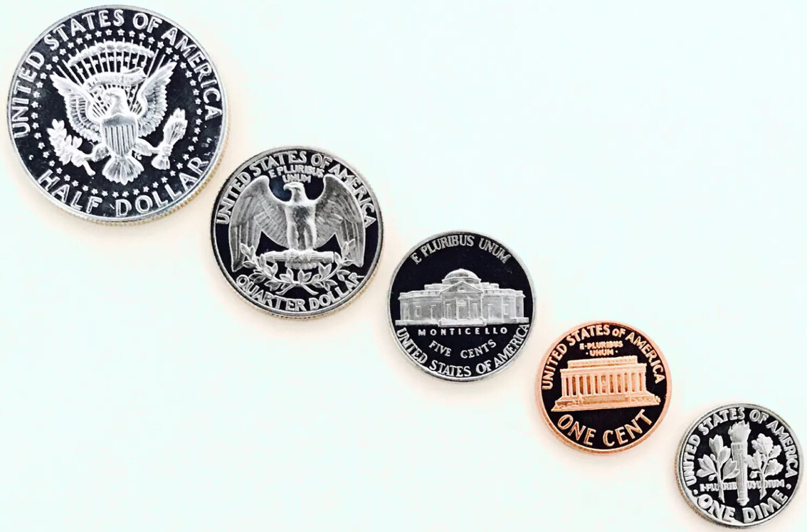 ⭐️MEGA RARE 5 DECADE⭐️PROOF DCAM SET!⭐️SILVER*50C⭐️SO SO RARE!⭐️PERFECT SET$⭐️