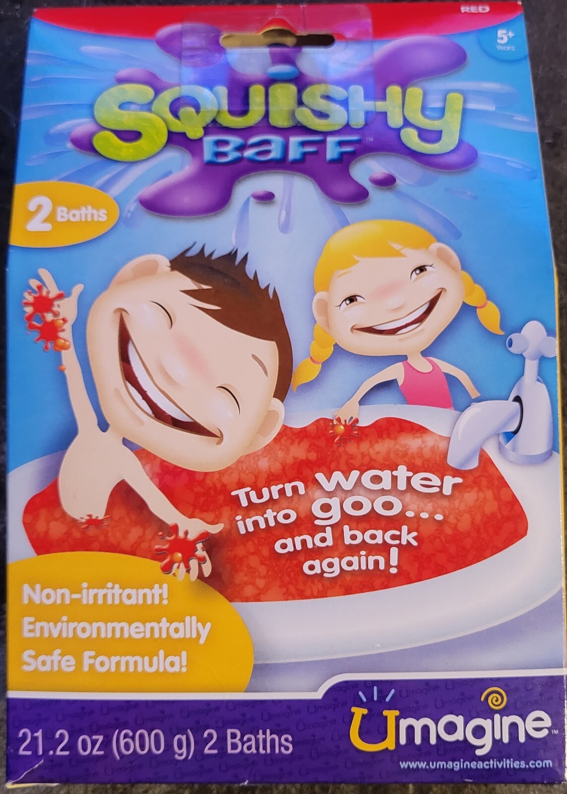 Kids Bath Tub Water Color Goo Squishy Baff 2 Bags Umagine Play UK EXPR05/2015