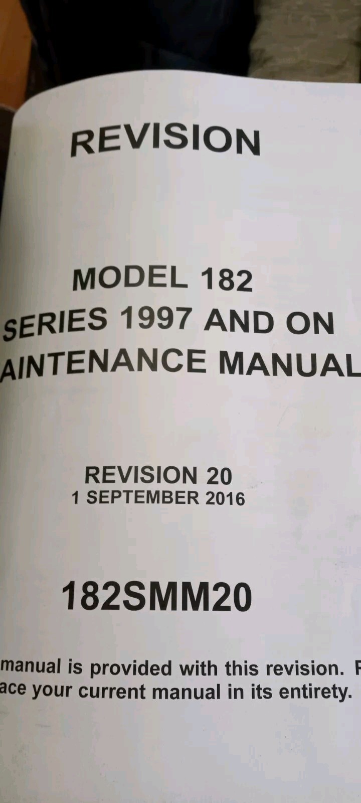 1997 & On Cessna 182  Service Manual FACTORY ORIGINAL AIRCRAFT AVIATION USA