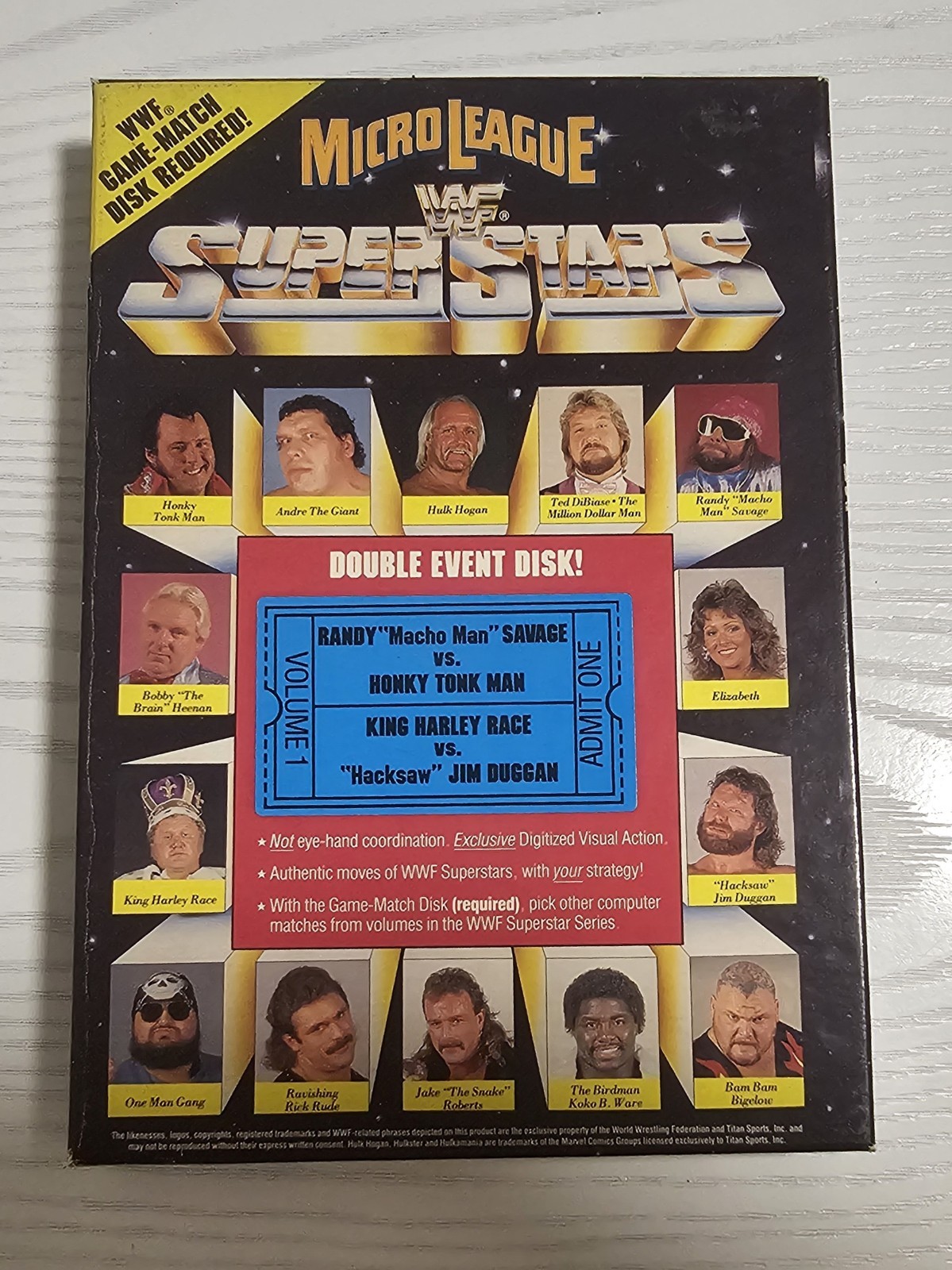 Micro League WWF Superstars Commodore 64/128 Computer Game 1988 Wrestling