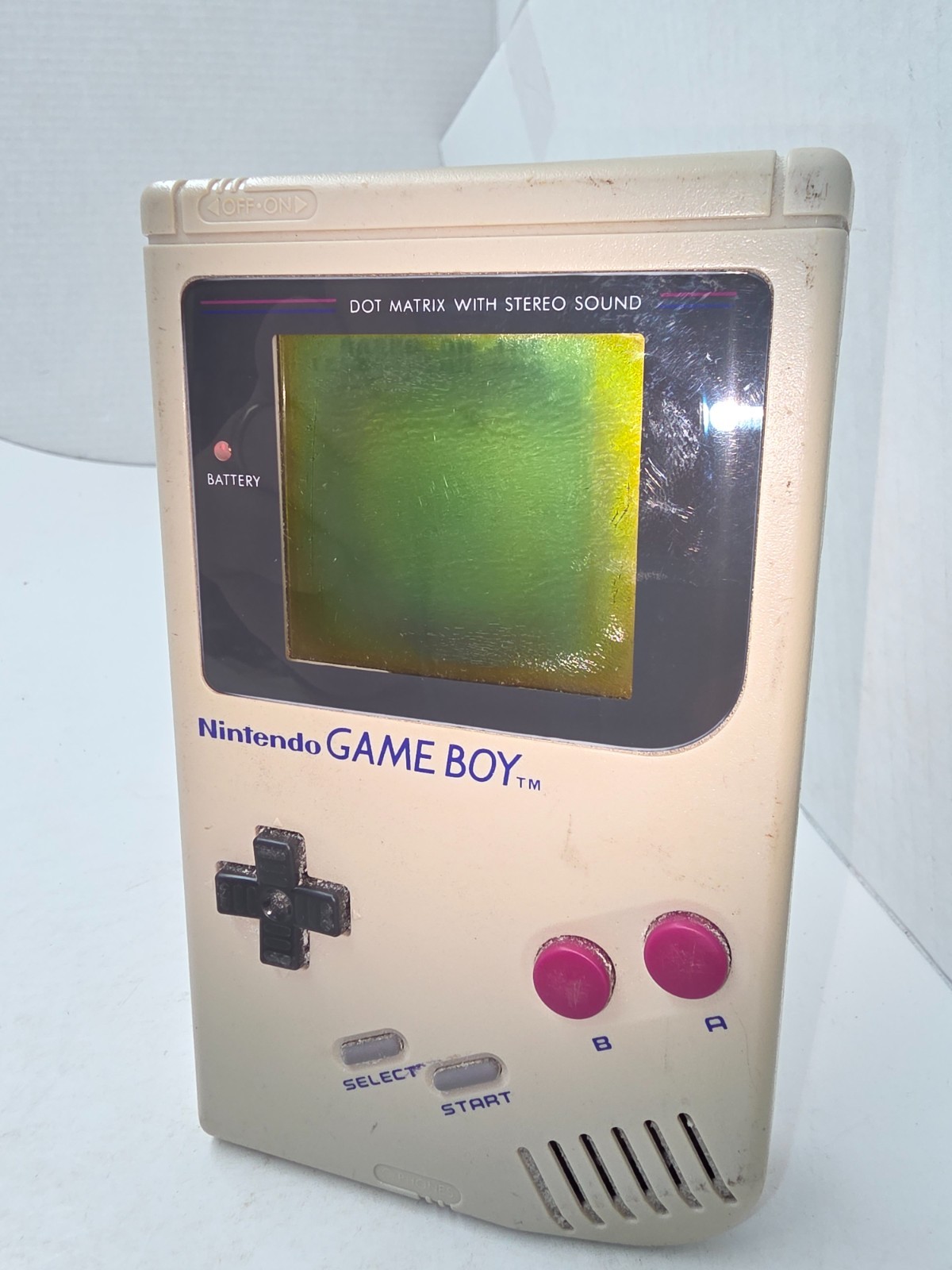 Powers On & works has Sound Gameboy Original DMG-01 Console Could use new LCD C6