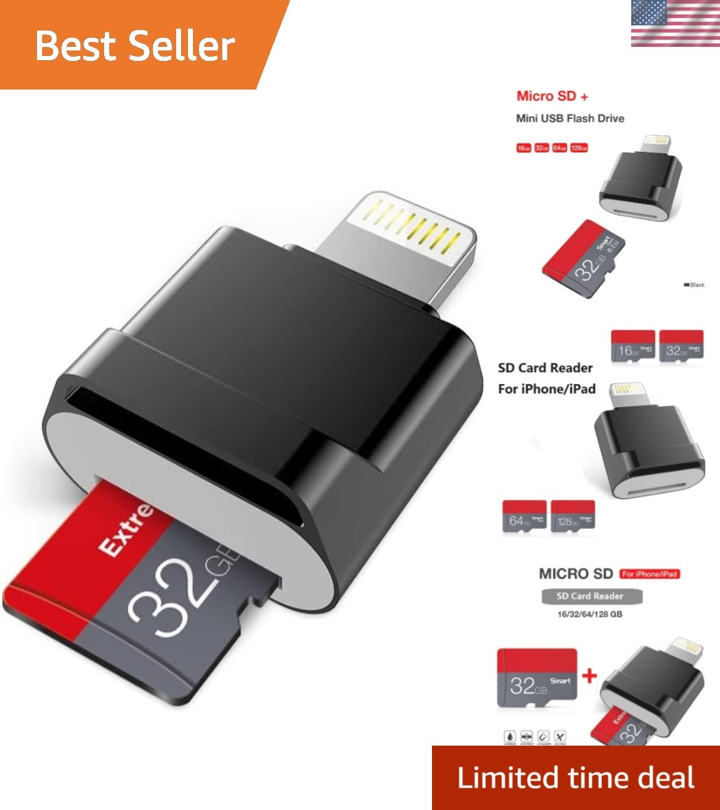 Apple MFi Certified Micro SD Card Reader for iPhone & iPad
