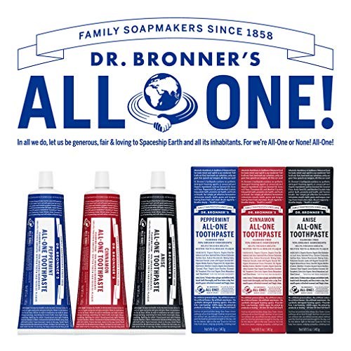 Dr. Bronner’s - All-One Toothpaste (Cinnamon, 5 Ounce) - 70% Organic