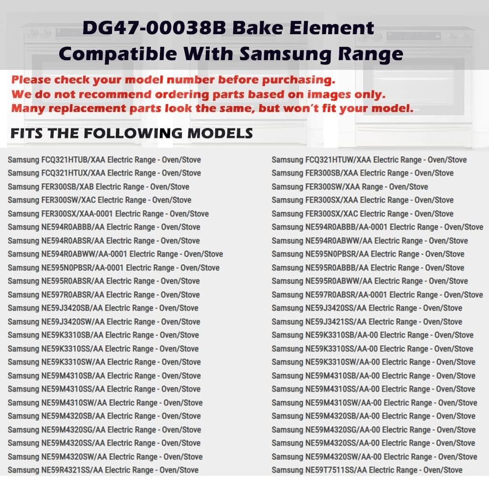 DG47-00038B Bake Element,AP5623199, PS4240837 Bake Element For Samsung Range