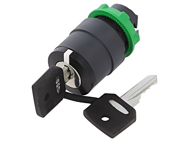 ZB5AG0 switch: rotary switch with key 22mm rod.Pos: 3 black SCHNEIDER E