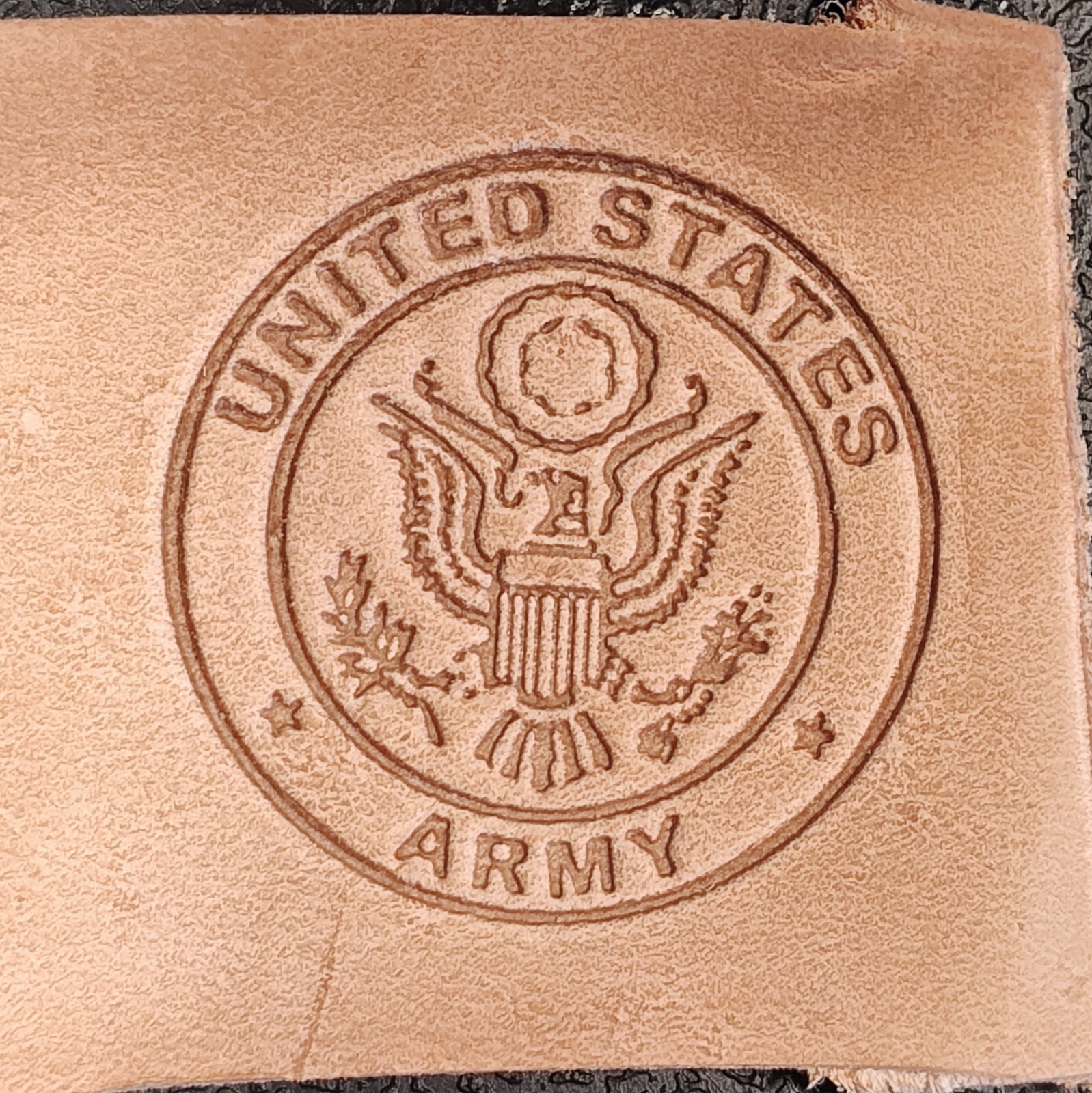Army Logo Leather Embossing / Clicker Stamp, Delrin / Acetal, NEW #122
