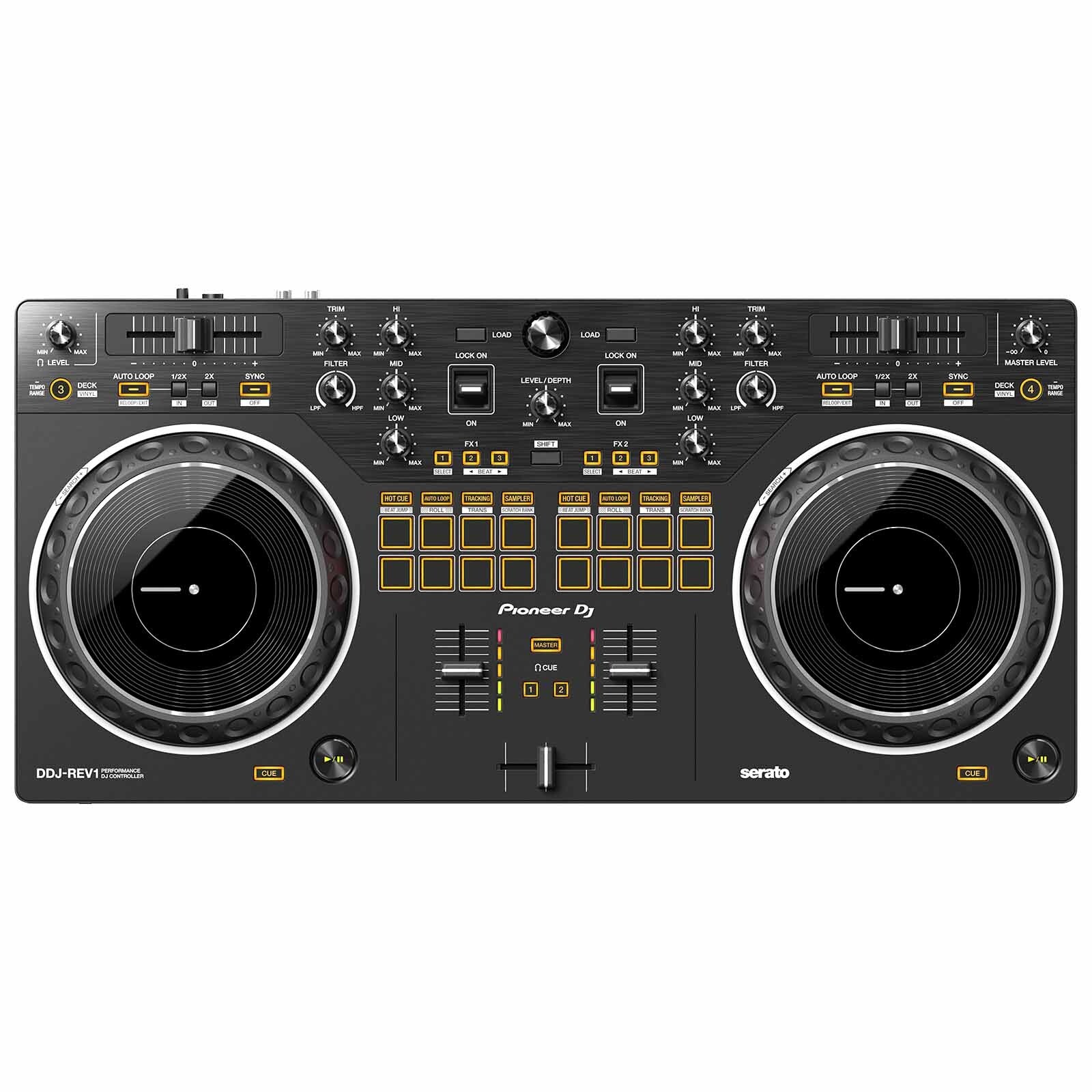 Pioneer DDJ-REV1 Scratch Style 2-Channel DJ Controller w Black Flight Case