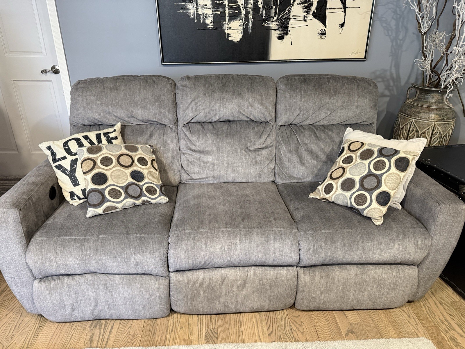 3 Piece Sectional Sofa Gray