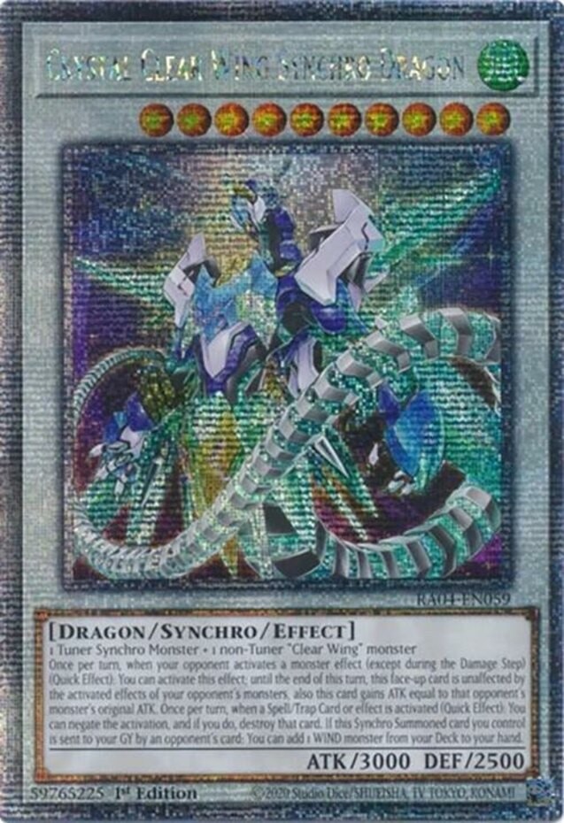 Crystal Clear Wing Synchro Dragon - RA04-EN059 - Quarter Century Secret Rare - 1