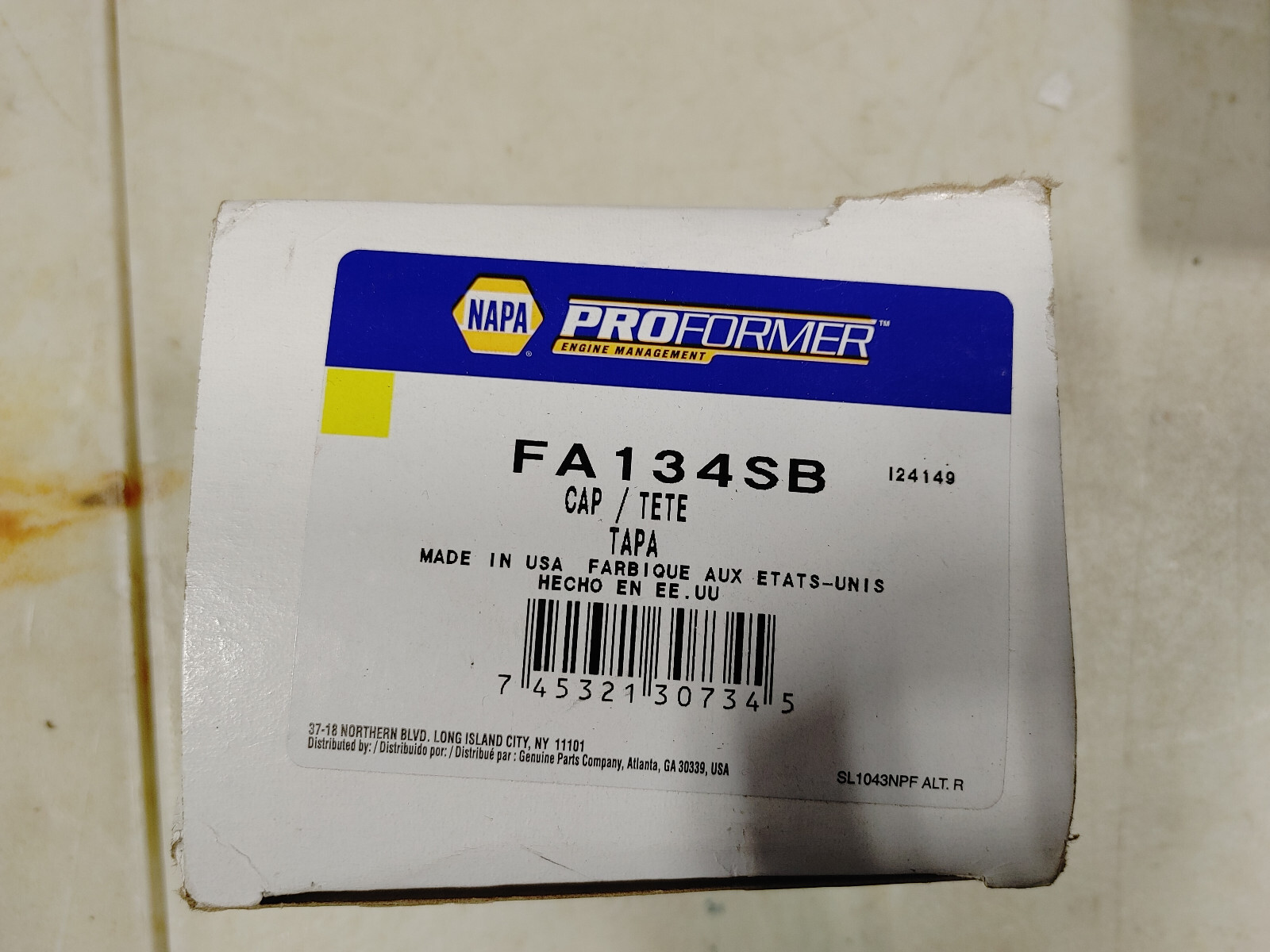NAPA FA134SB Distributor Cap (Y2DW5)