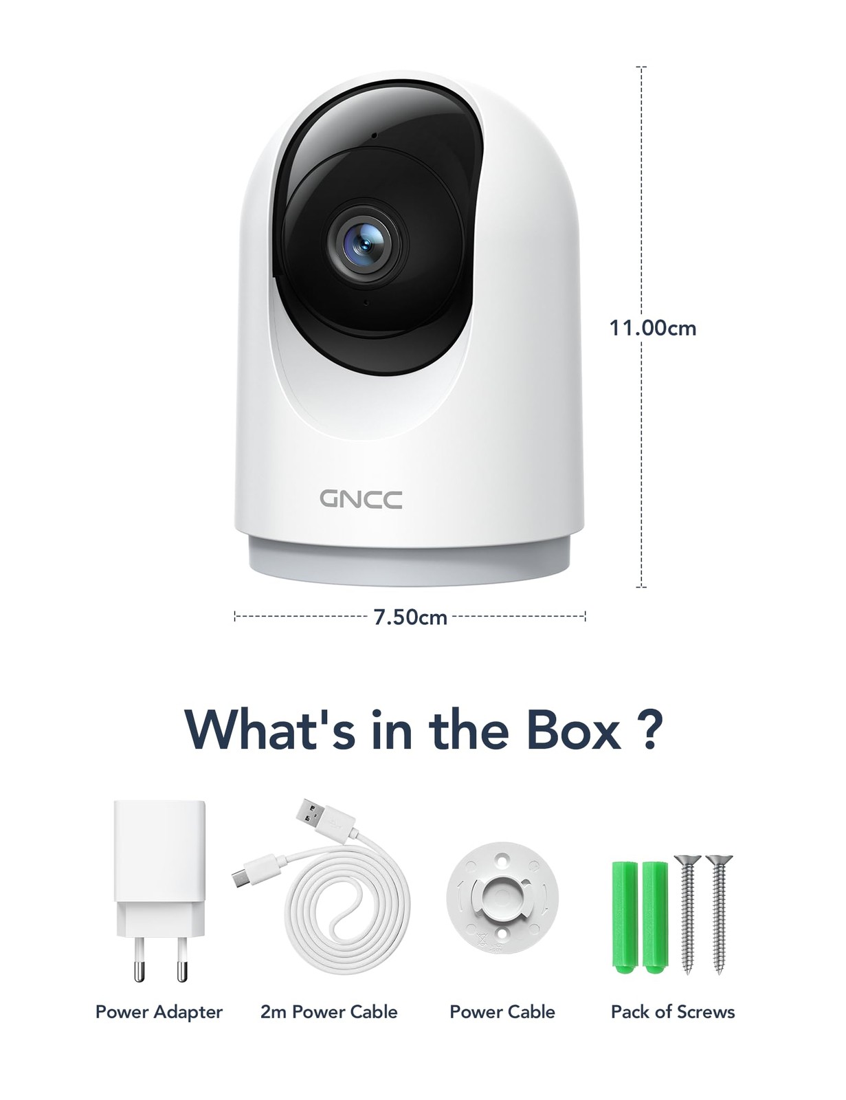 Indoor Security Camera, 2K Cameras for Home Security with Motion Detection, B...