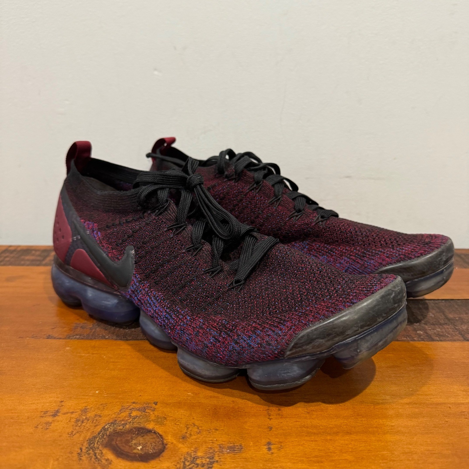 Nike Air VaporMax 2 Flyknit Mens 12 Team Red Racer Blue Running Shoes Sneakers