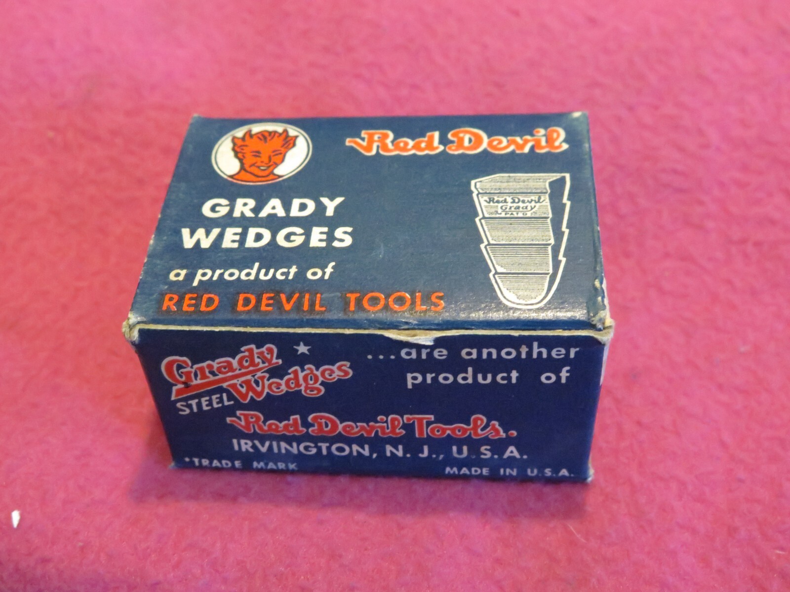 vintage USA RED DEVIL Grady 36 wedges size 4 for hammer handles ball peen 15/16"