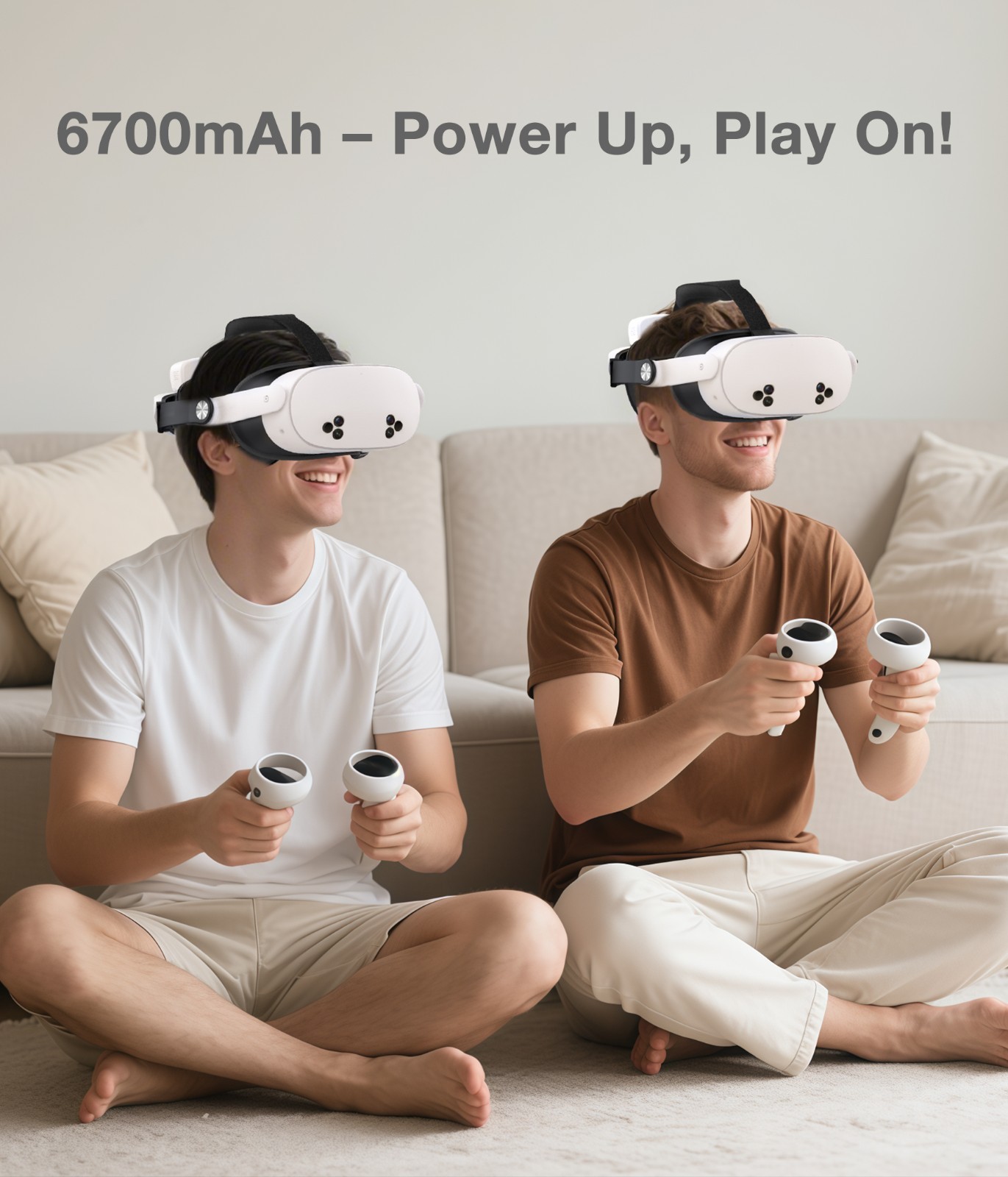7500mAh Battery VR Head Strap for Meta Quest 2/Quest 3S/Quest 3 Replacement