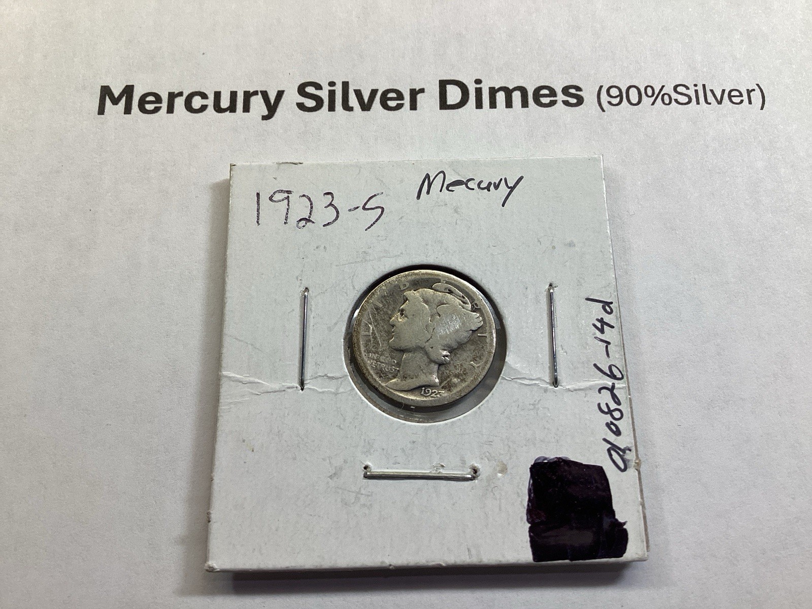 1923 S Mercury Silver Dime from San Francisco Mint 010826 14d