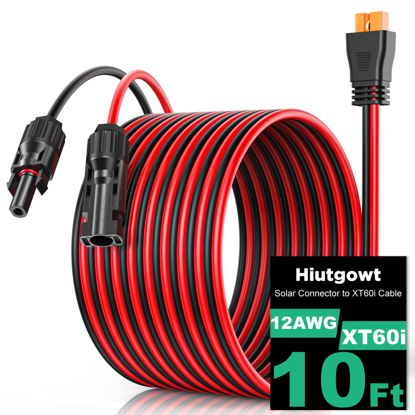 12AWG XT60i Solar Cable 10FT, Solar to XT60i Charging Cable, Solar Connector ...