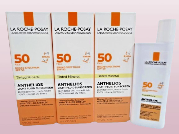 LA ROCHE POSAY ANTHELIOS TINTED MINERAL SPF 50 SUNSCREEN 1.7 OZ EXP: 2027 3PC