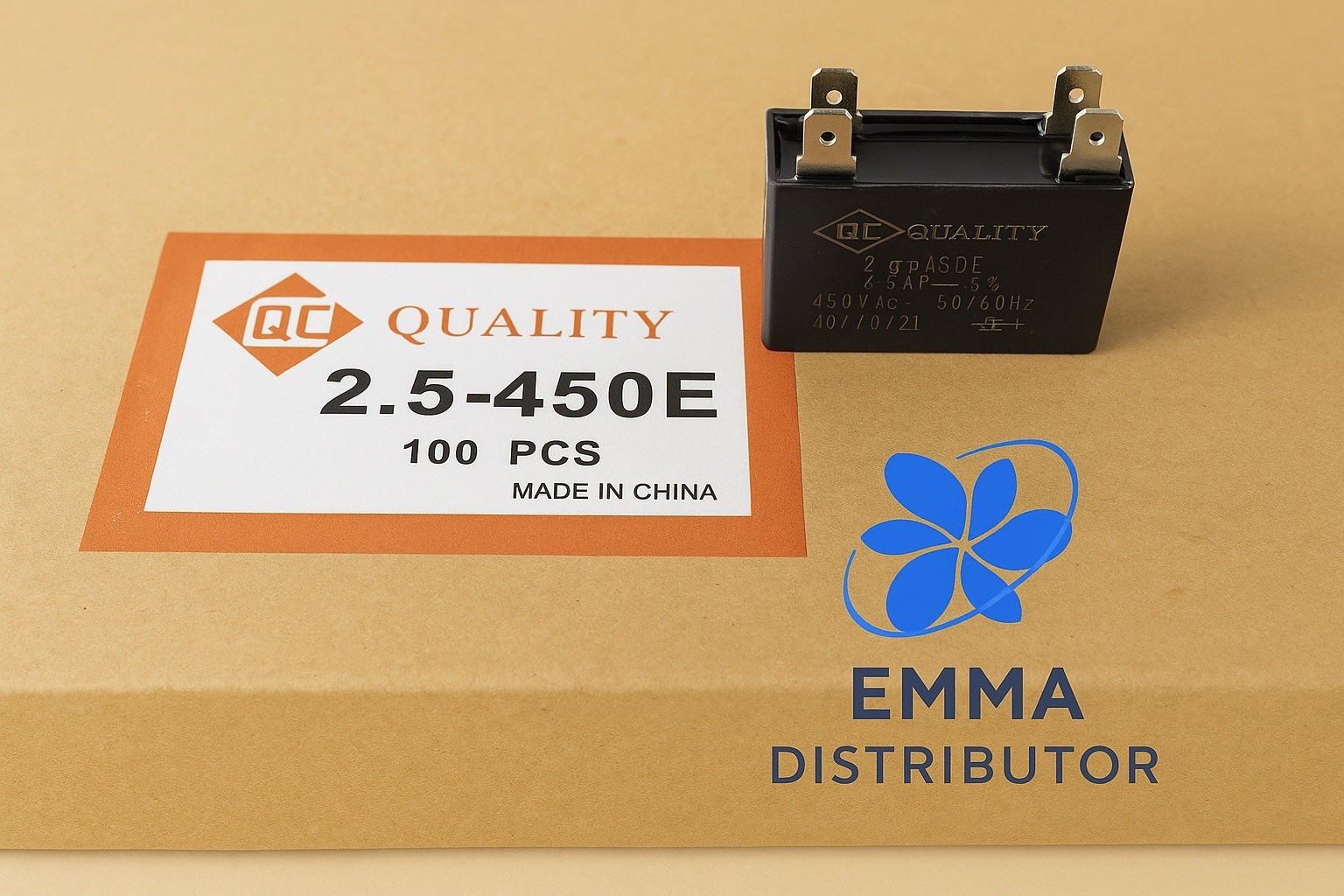 2.5 uf 450V  2.5 mfd 50/60HZ HVAC Mini-Split Replacement Capacitor 4 Terminal