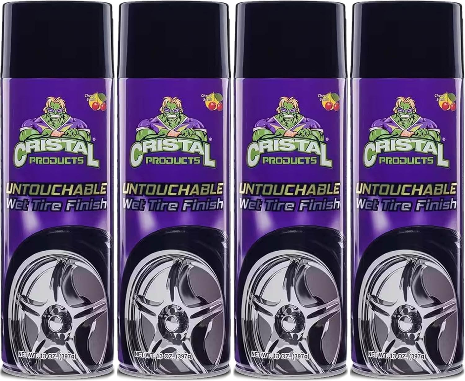 Untouchable TireShine Spray Spray 4PK – Long-Lasting Wet Tire Finish 13oz-4PK