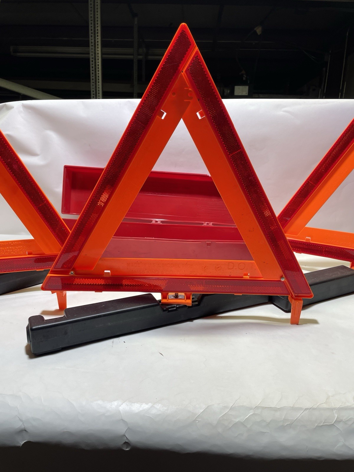 James King & CO. Warning Triangle Kit Model 1005 Made In U.S.A.