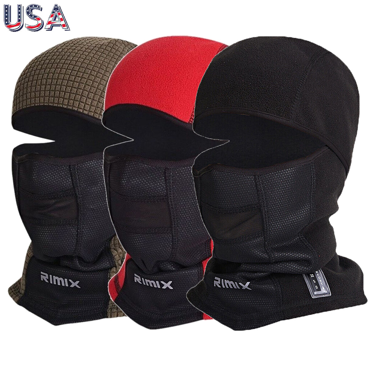 Winter Windproof Fleece Thermal Full Face Motorcycle Ski Mask Balaclava for Men