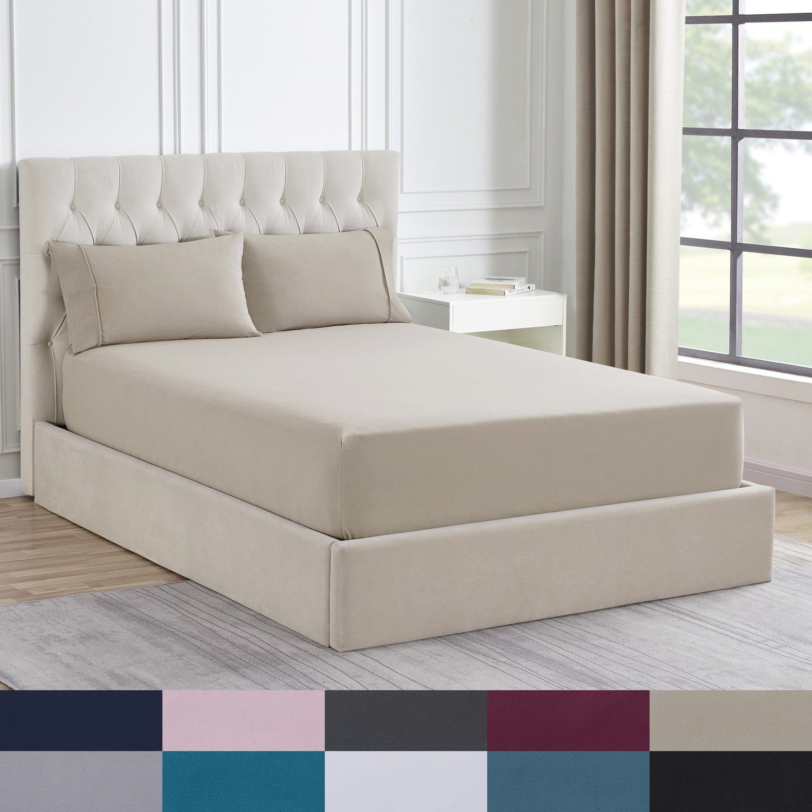 1500 Supreme Collection Microfiber Flannel Fitted Sheet