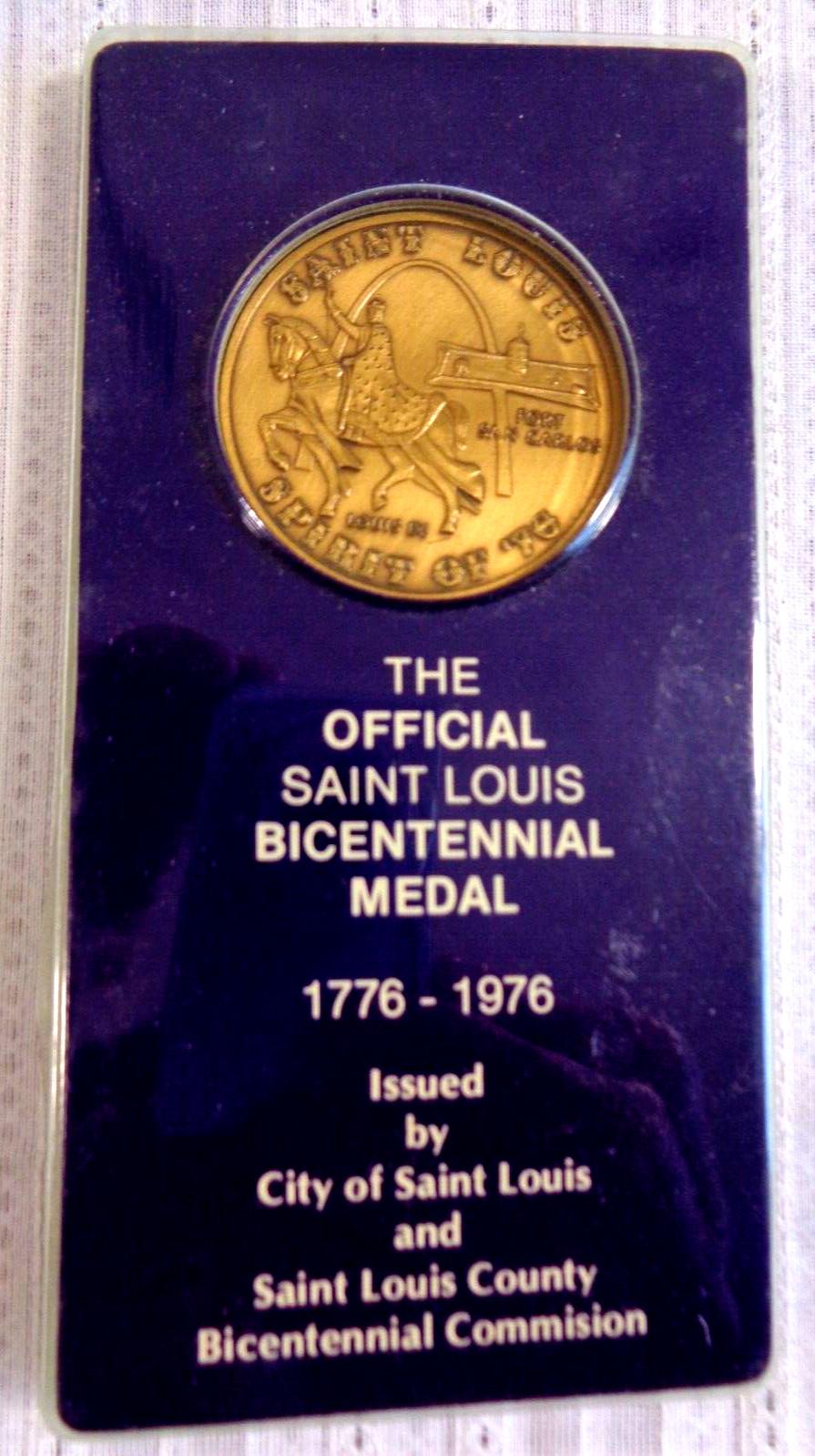 THE OFFICIAL SAINT LOUIS BICENTENNIAL MEDAL ANTIQUE BRONZE LIMITED ISSUE 10,000