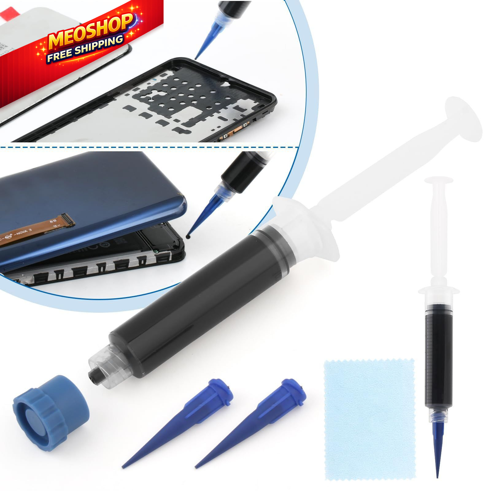 RTV Silicone Adhesive Glue for Phone Screen Replacement Repair - LCD Clear