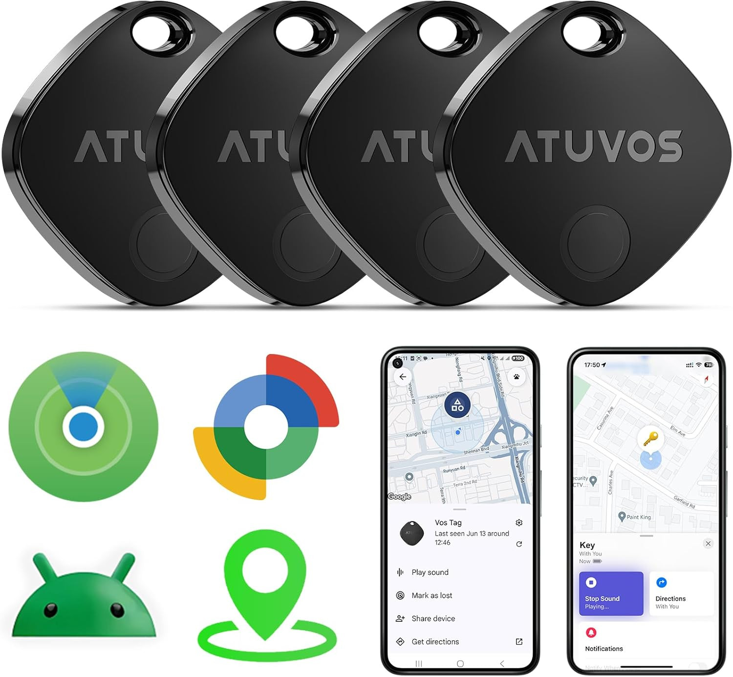 2026 New Dual System Air Tracker Tags-4 Pack, Compatible with Apple Find My (Ios