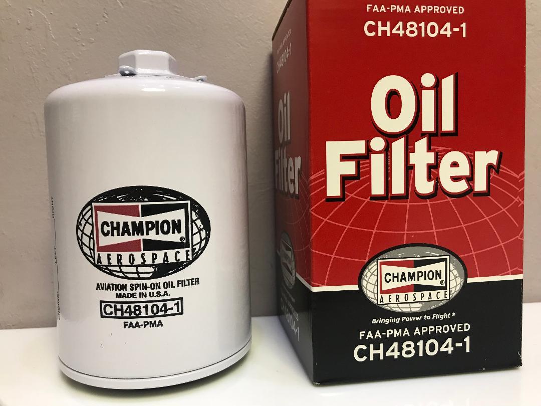BRAND NEW CHAMPION AIRCRAFT OIL FILTER p/n CH48104-1 w/ FAA-PMA Certs (8130)
