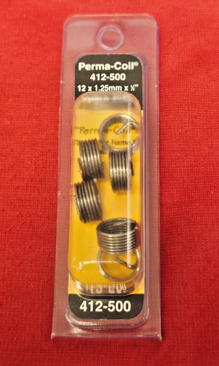 12MM X 1.25 Perma Coil 412-500 Metric Spark Plug Repair Inserts 6 Pk Fits Heli
