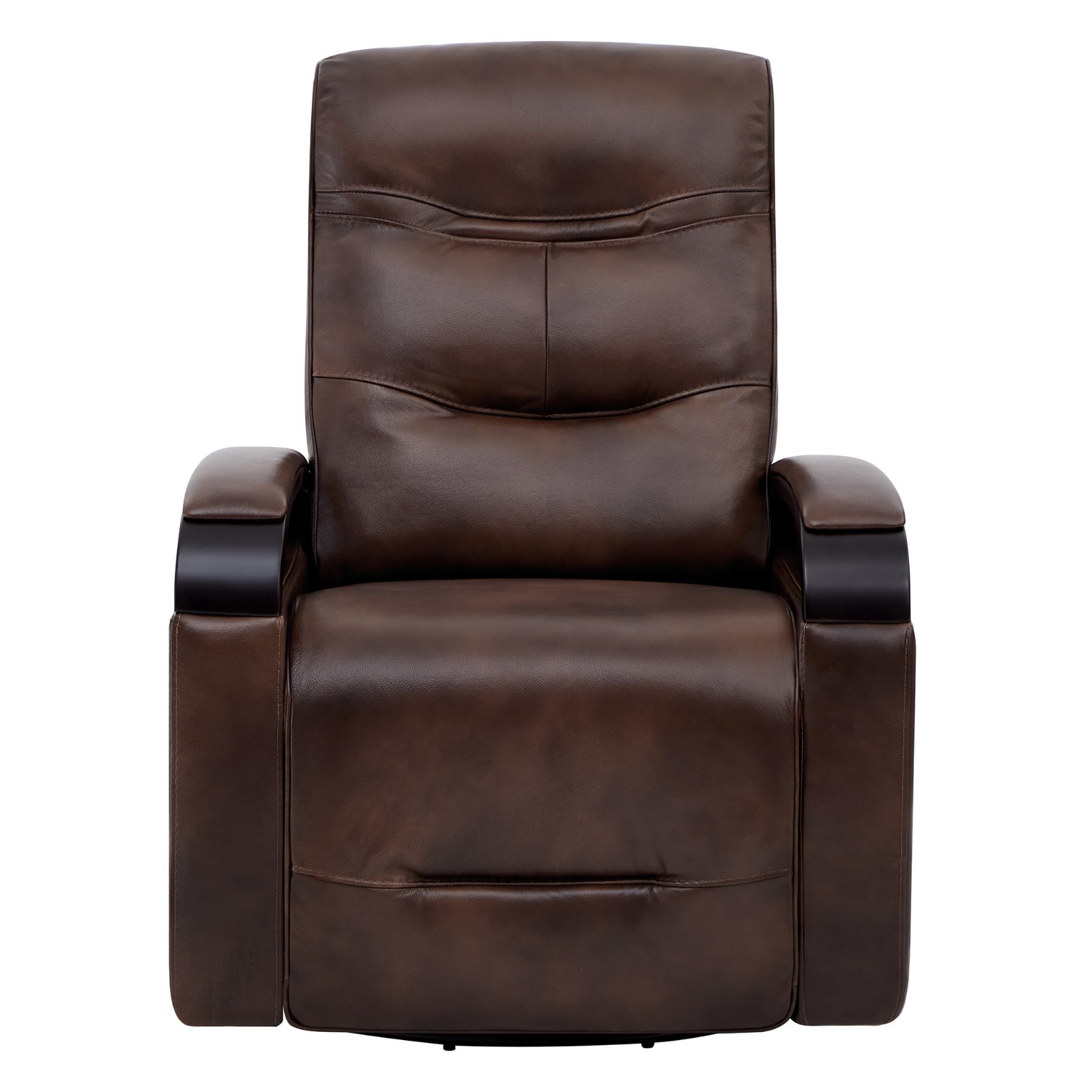CHITA Genuine Leather Power Swivel Glider Rocker Recliner,Comfortable Headrest