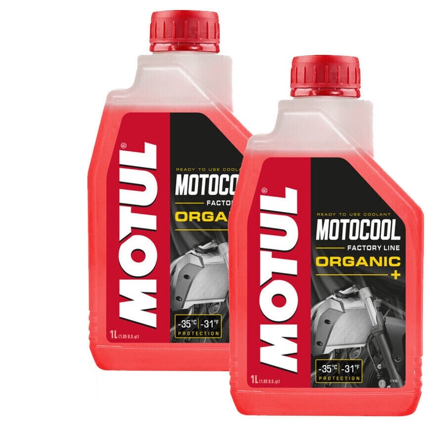 Motocool Factory Line Organic + Radiator Liquid RED -35°C / 136°C 2 Liters