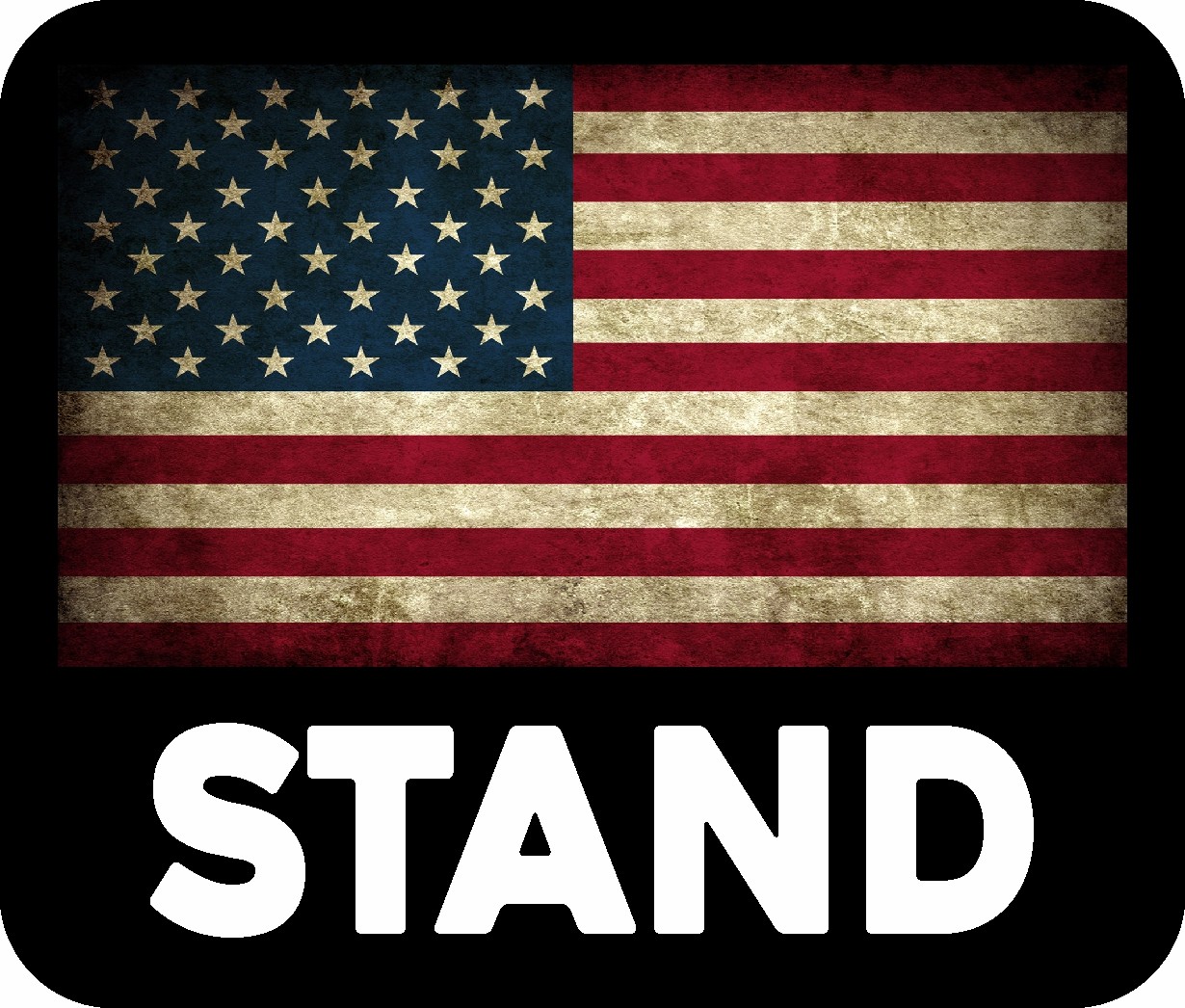 TRUMP SUPPORT STAND FOR AMERICAN FLAG USA MAGA DECAL BUMPER STICKER POLITICAL