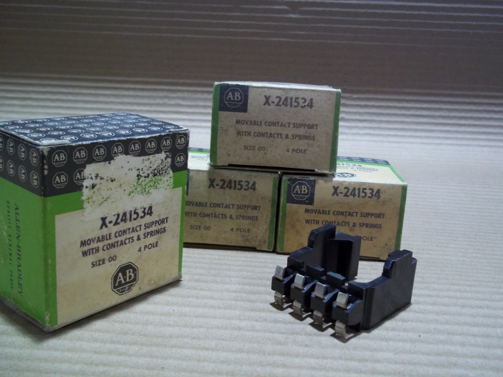 NEW Lot of 4 ALLEN BRADLEY X-241534 MOVABLE CONTACT SUPPORT WITH CONTACTS