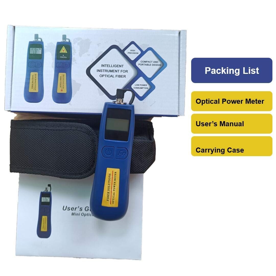 Fiber Optic Power Meter for FTTH Testing with Universal Connector Compatibility
