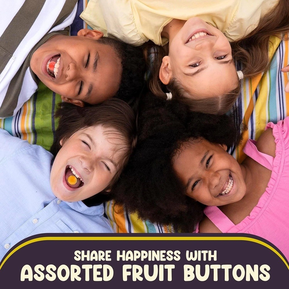 Assorted Fruit Flavored Buttons Discs Bulk Old Time Hard Candy (2 Pounds)