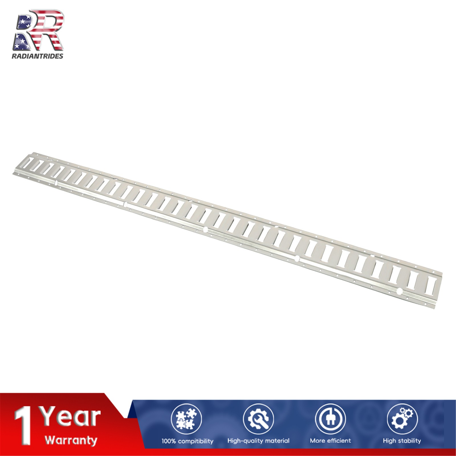 Silver E Track Rail Kit 4 Pieces 5 Foot Length For Utility Cargo Van Tie Down
