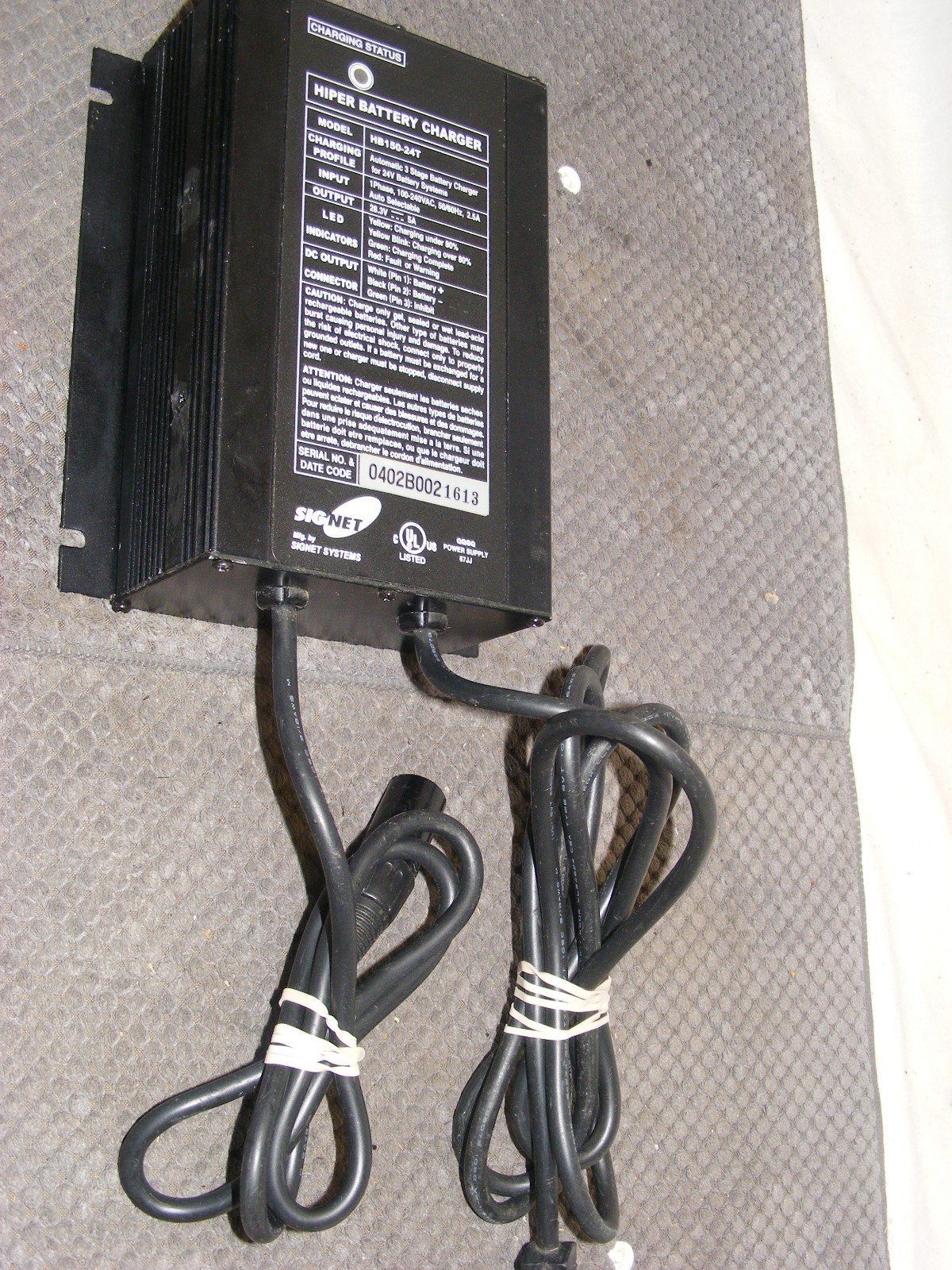 INVACARE PRONTO M91 ONBOARD 24V 3-STAGE BATTERY CHARGER**SIGNET HB150-24T*TESTED