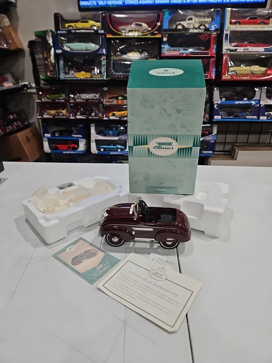 NEW Hallmark Kiddie Car Classic 1937 SteelCraft Airflow by Murray Luxury Edition