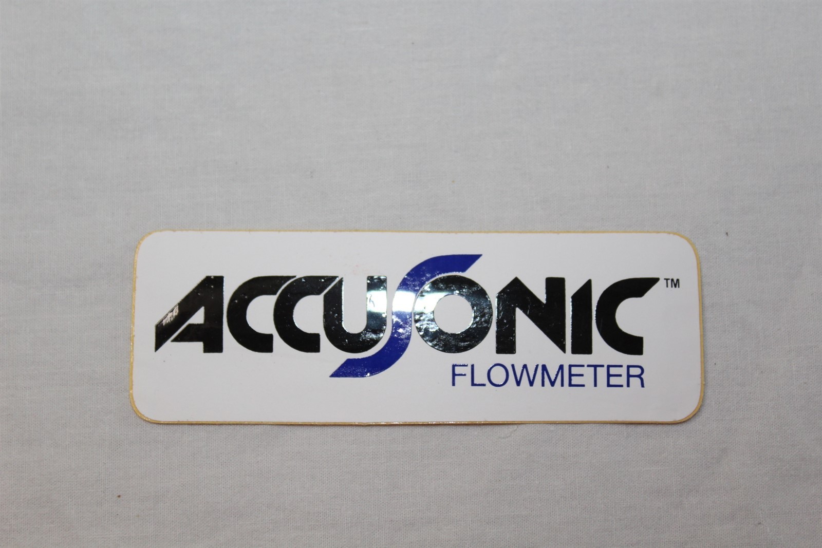 Sticker Label Advertising Accusonic Flowmeter Collectible  Decal