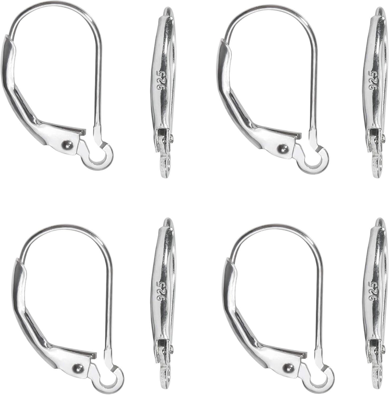 TOAOB 925 Sterling Sier Leverba French Earring Hooks 10x16mm Hypo